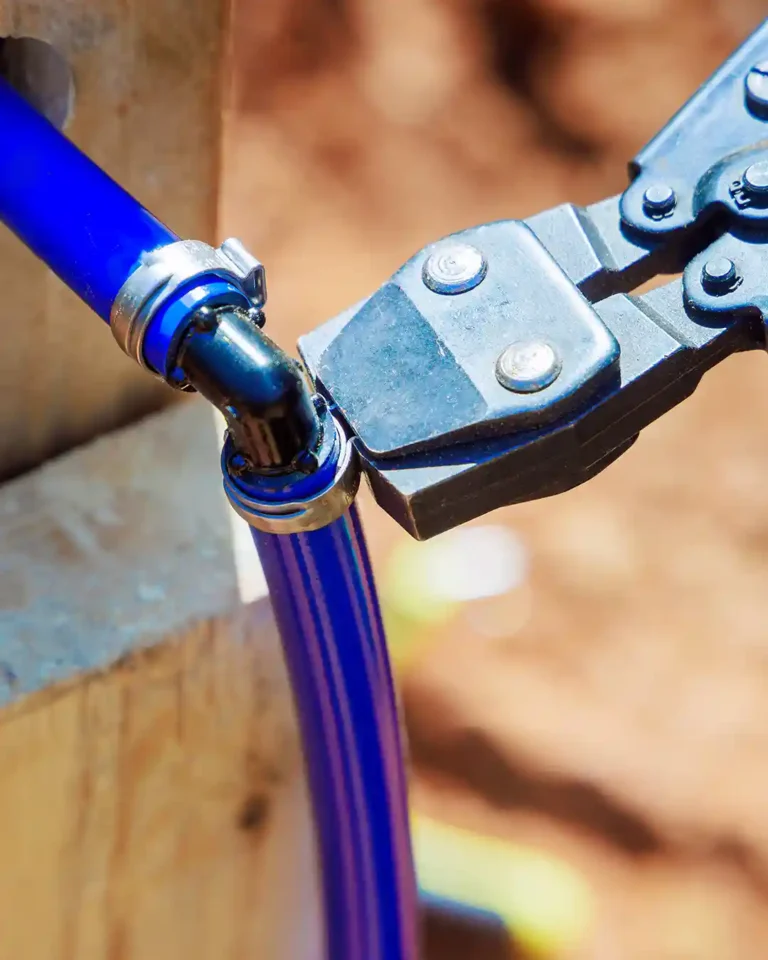 Repiping plumbing upgrade being performed on pex piping