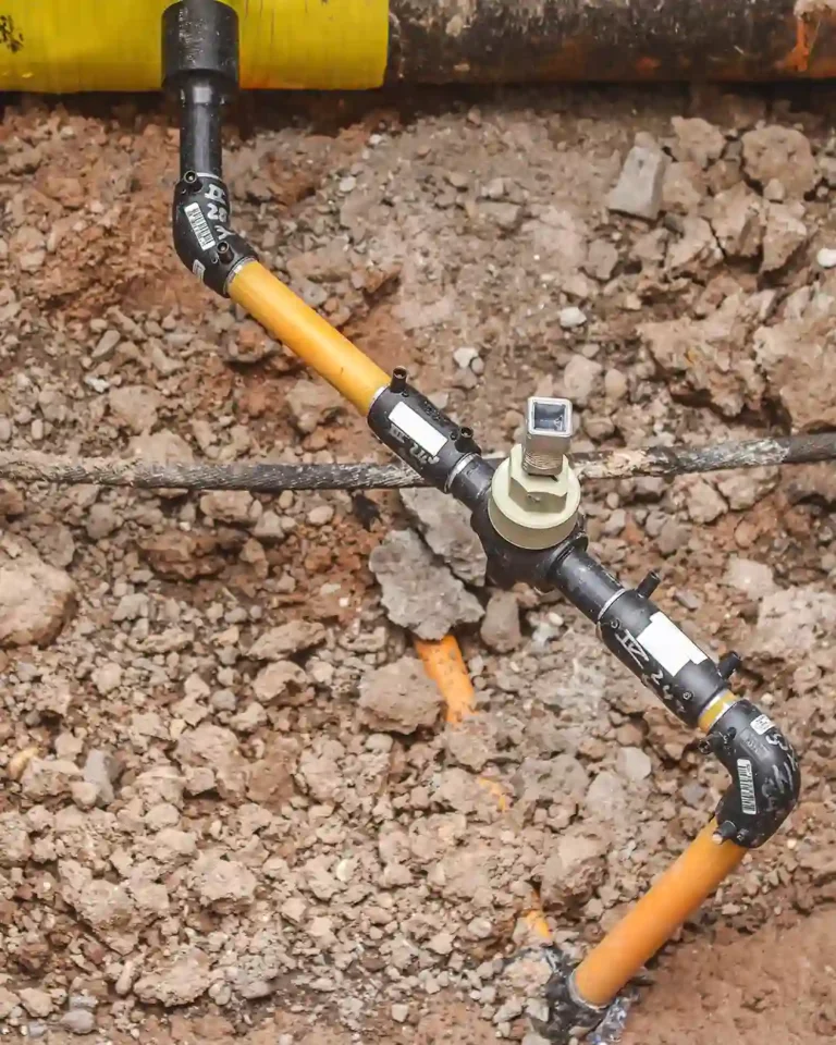 Image of a gas line installation
